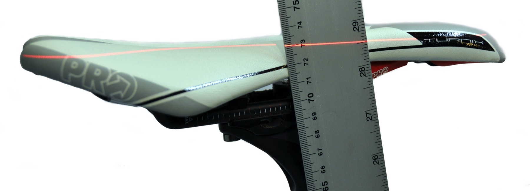 showing saddle height measurement